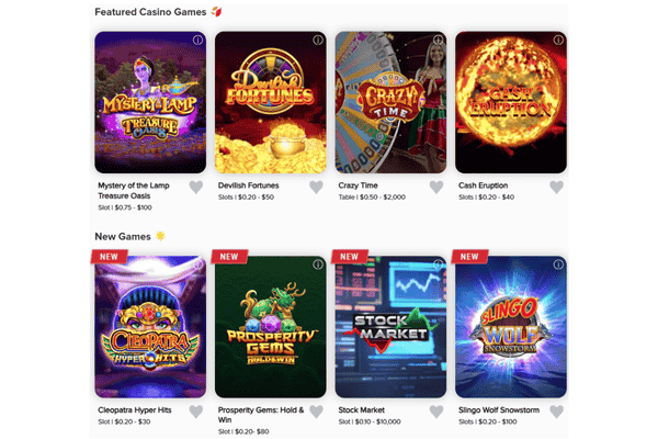Fanduel casino sample of online slots available on platform